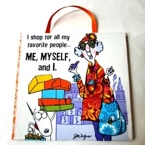 Handcrafted Maxine Humor Cartoon Canvas Wall/Door Hanger